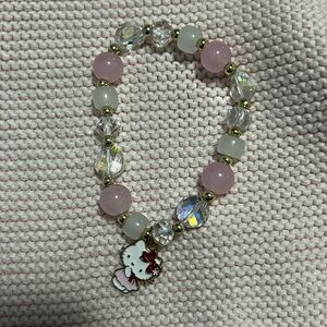5/$25 Handmade Beaded Bracelet with Hello Kitty Charm